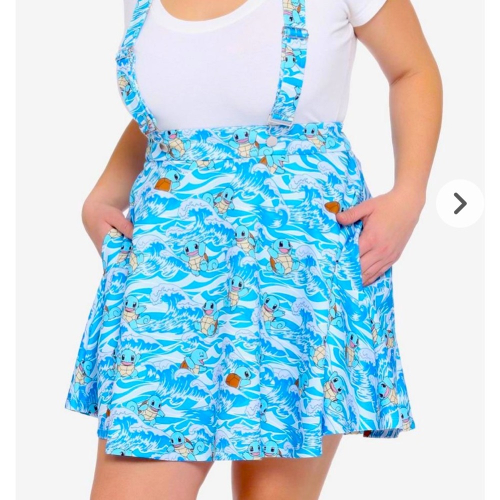 Squirtle Pokémon Suspender Skirt 🌊 💛